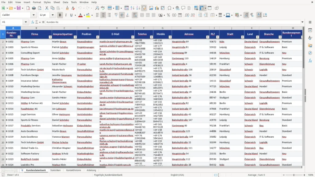 Kundendatenbank – Kundenverwaltung in Excel: Profi-Vorlage mit CRM-Funktionen