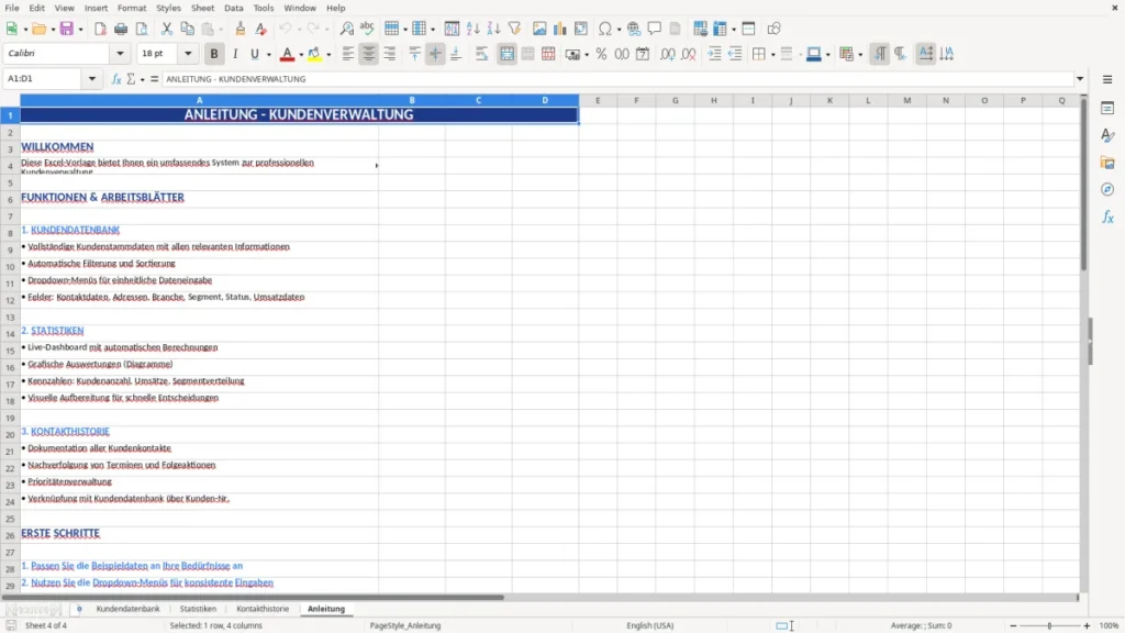 Anleitung – Kundenverwaltung in Excel: Profi-Vorlage mit CRM-Funktionen